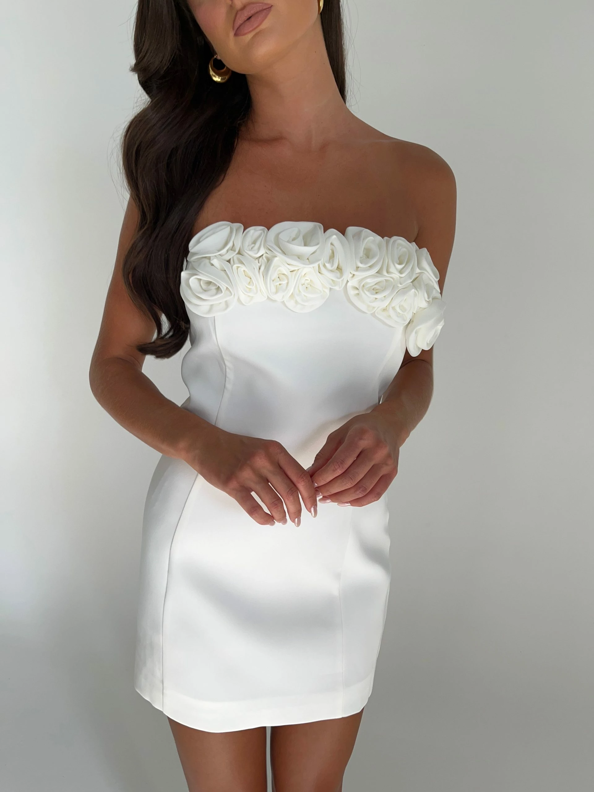 Brooks Rose Mini Dress - White 7 Brooks Rose Mini Dress - White - Image 5