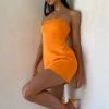Maci Crepe Mini Dress - Tangerine -Meshki Shop Photo22 3 2022 120802pm