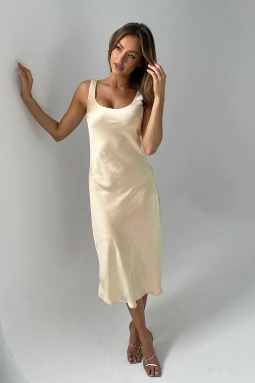 Tamara Satin Iridescent Slip Midi Dress - Gold -Meshki Shop TAMARAGOLD BTS 2808x e8a628eb 197b 4517 8153 65ce854f01b8
